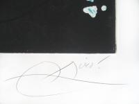 Archipel sauvage, détail de la signature de Joan Miro.